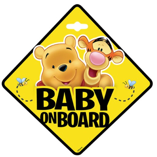 Yellow Baby on Board auto štítok Kubuś