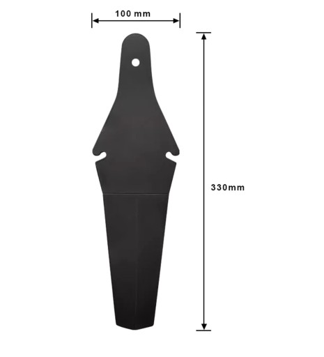 Zadný mini blatník na bicykel pod sedlo, čierny