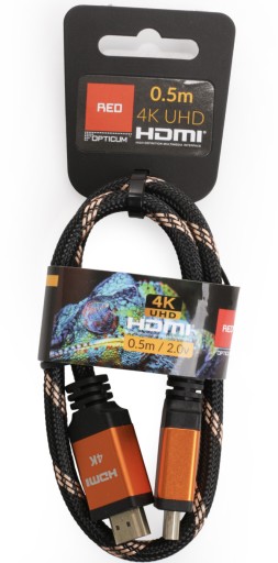 HDMI-HDMI KÁBL Opletený 2,0 V UHD 4K dekodér tunerový kábel 0,5 m