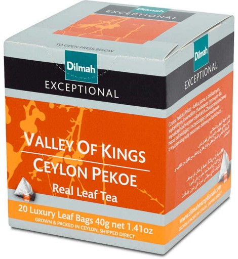 Dilmah Exceptional Valley of Kings Ceylon Pekoe čierny čaj 20 ks