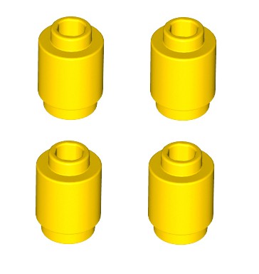 LEGO 3062b Žltá trubica okrúhla 1x1 306224 4ks
