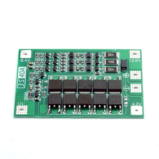 BMS 3S 40A 12,6V 18650 li-ion s balancérom