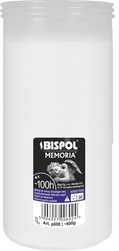 Vložka do sviečky parafínová BISPOL P600 100h 1 ks