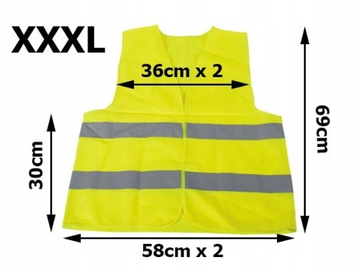 Reflexná vesta žltá (3XL)