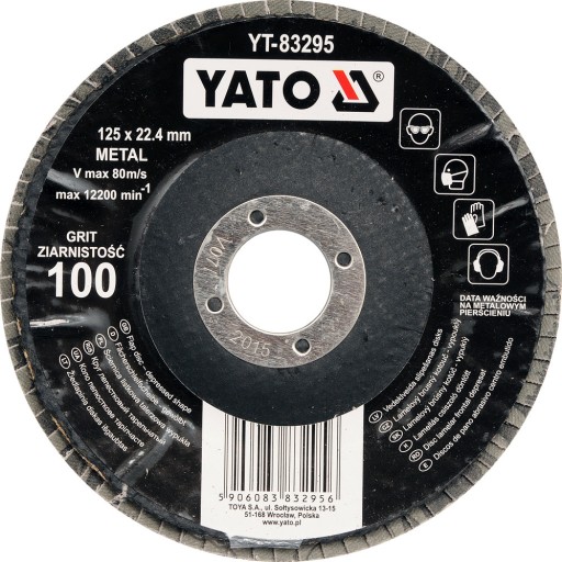 Konvexné lamelové koliesko 125mm p120 YATO