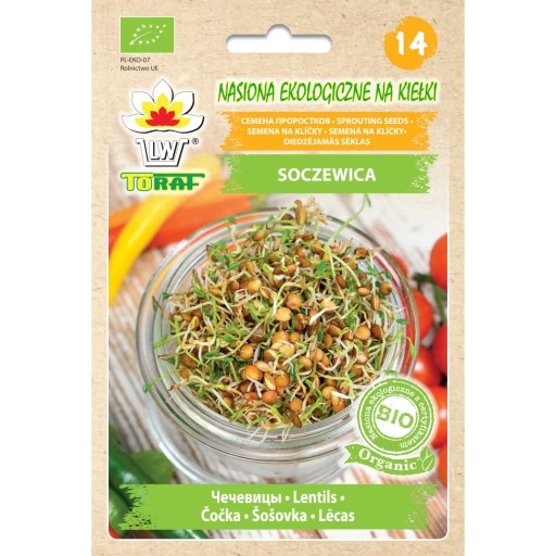 Semená ŠOŠOVICE na klíčky BIO 30g klíčky šošovice