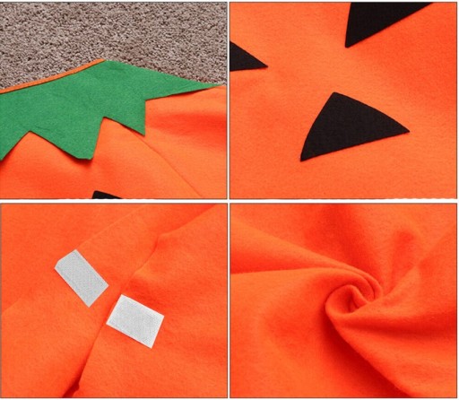 Kostým Halloween tekvica pre deti Veľkosť S Plsť 80-110 cm HAL-039