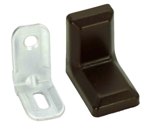 Kovový uholník fi4, čokoládovo hnedý + plast, 4 ks.