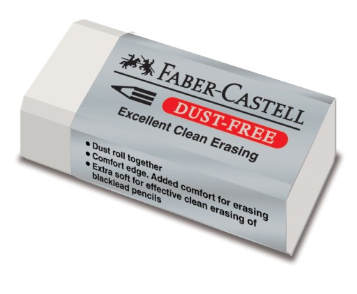 GUMA Faber-Castell na VYMAZÁVANIE ceruziek a pasteliek NÁDHERNE VYMAZÁ MÄKKÉ