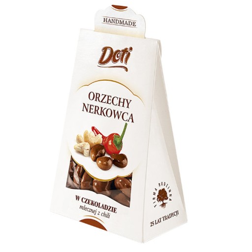 Kešu oriešky v mliečnej čokoláde s Chili Premium Doti vrecúškom 100g