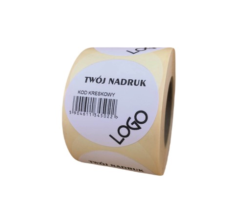 Samolepky VLASTNÁ TLAČ - ČIERNA - 500 KS FI 15 mm