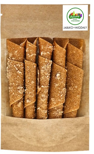 OVOCNÉ VALCE Jablko s mandľami 50g Prírodný ovocný snack Jabl