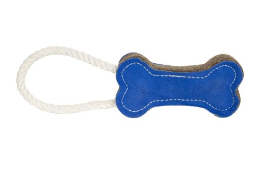 Odolná plstená hračka pre psa KOST S POVRAZOM 25cm Chico Trend sťahovák