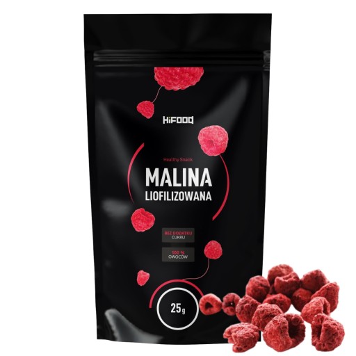 Lyofilizované maliny 25g HiFOOD PREMIUM CEL