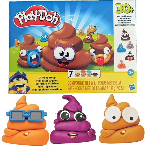 Play-doh play cesto vtipné hovienko E8584 + 6 rúrok