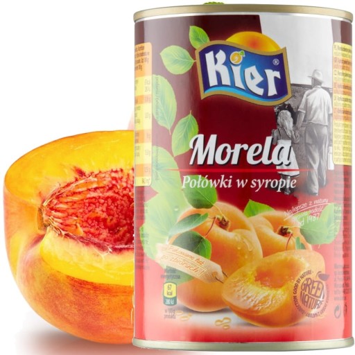 Polovičky marhúľ v sirupe Polovičky marhúľ ošúpané v sirupe 420g KIER