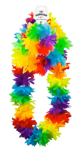 Hawaiian kvetinový veniec náhrdelník Set Farebné Hawaii Party Birthday