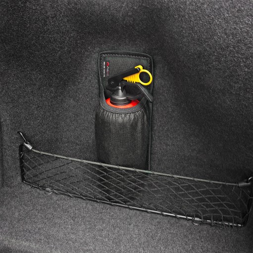 DRŽIAK HASIACEHO PRÍSTROJA DO AUTOMOBILU NA KUFOR S TAŠKOU KRYTU NA VELCRO