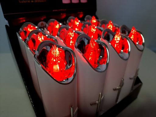 VEĽKÁ LED VLOŽKA SVIEČKY NAPÁJANÁ AKUMULÁTOROU 17cm PRE GRANES VLOŽKY SVIEČKY