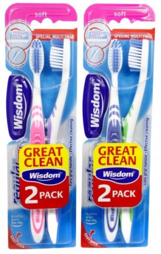 Mäkká zubná kefka Wisdom Regular Plus 2 Pack