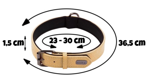 Obojok pre MALÉHO PSA, HRUBÝ, s podšívkou, 23-30 cm W