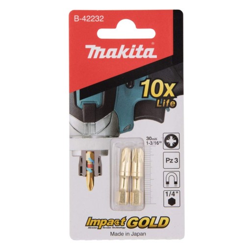 Bity Makita GOLD PZ3 x 30 mm B-42232 2 ks