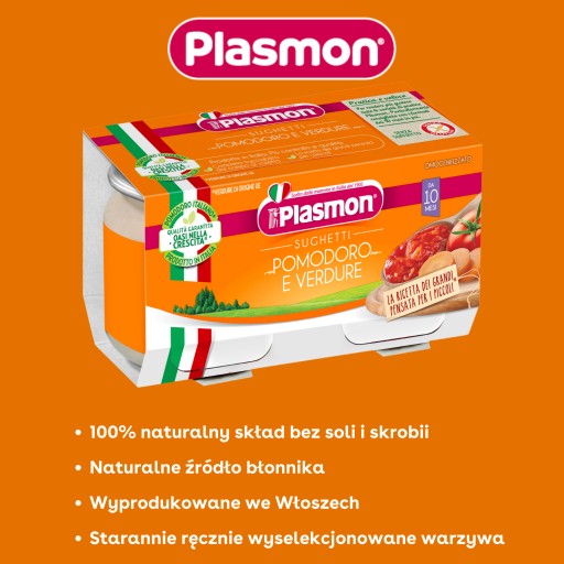 PLASMON Obiadek Paradajková omáčka so zeleninou 2x80g