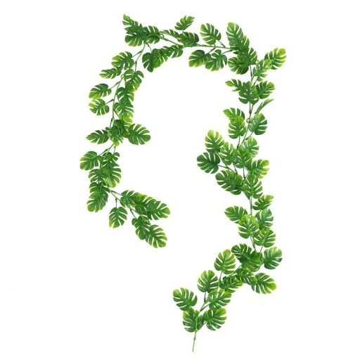Monstera Garland Umelé kvety Brečtan Listy Monstera Popínavé rastliny 195 cm