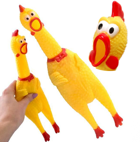HRAČKA PRE PSA PÍSKA GUMENÉ KURA, HRUBÁK, 30 cm