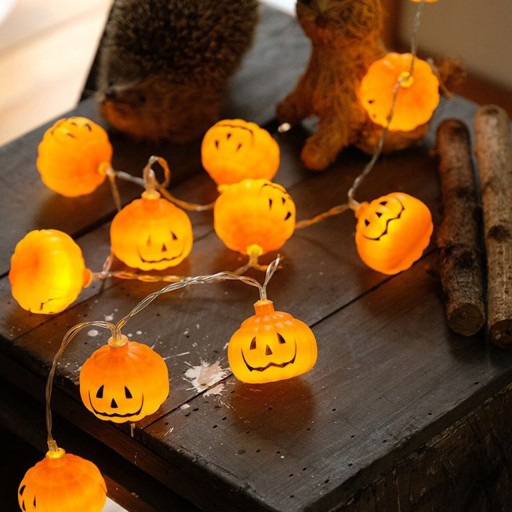 GARLANDOVÉ SVIETIDLÁ ŽIARENÉ TEKVICE 3M 20LED ZÁVISNÉ DUCHOVNÉ HALLOWEENSKÉ DEKORÁCIE