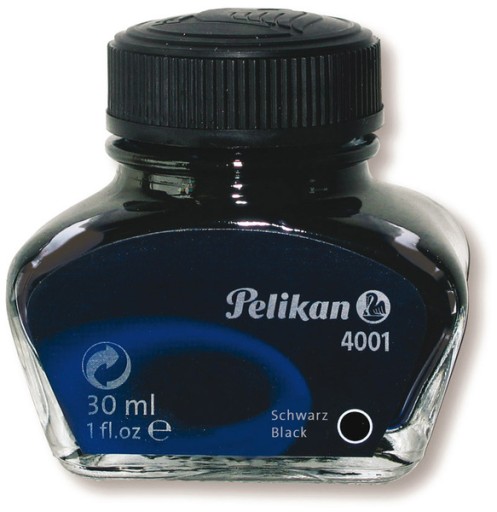 Čierny ATRAMENT 30ml SKLENENÁ Fľaša Pelikan ATRAMENT NAJVYŠŠEJ KVALITY