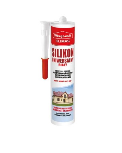 Univerzálny biely silikónový tmel, kvalitný, veľký skrutkovač, 310ml