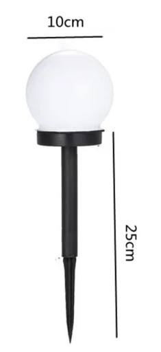 SOLÁRNA ZÁHRADNÁ LAMPA SILNÁ BIELA LED GUĽA XXL 2 ks