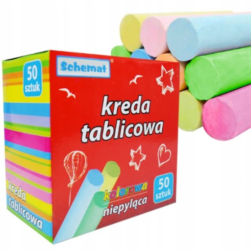 Bezprašná Viacfarebná krieda, 50 ks Schéma 1350
