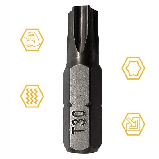 BIT DO SKRUTKOVAČOV TX30 25mm STAR TORX COBIT 1ks