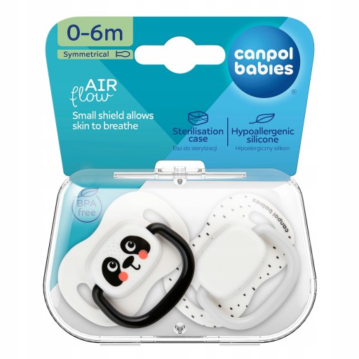CANPOL SILIKÓNOVÉ SYMETRICKÉ UKLIDŇUJÚCE TACTER BabyBoo 0-6m 2ks