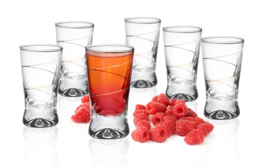 SET 6 x poháre na vodku X ZLATÁ ŠPIRÁLA, NÁDHERNÁ