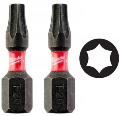 MILWAUKEE SHOCKWAVE BIT TX20 25mm 2ks.