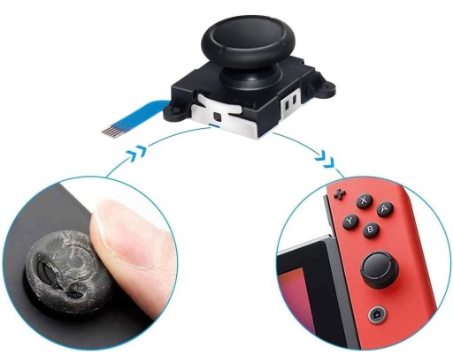 ČIERNY ANALOGOVÝ JOYSTICK V2 JOY-CON PRE KONZOLY NINTENDO SWITCH LITE