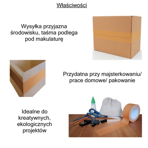 BALiaca PÁSKA 50m/50mm tavný papier hnedý 1ks