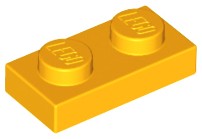 LEGO PLATE 3023 1x2 svetlo oranžová (6g) 16 ks.