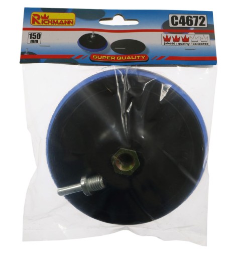 KOTÚČOVÝ KOTOUČ 150mm S BRÚSKOU NA VELCRO + VŔTAČKA