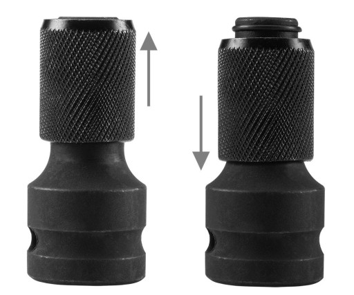 GRAFITOVÝ NÁRAZOVÝ ADAPTÉR štvorcový 1/2 až 1/4 HEX ADAPTÉR pre bity 56H557