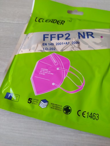 LCLEADER FFP2 CE ochranná maska fuchsiová 1 ks