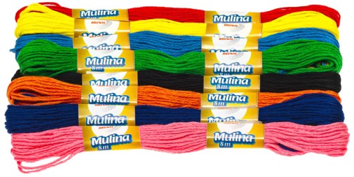 VYŠÍVACIE STRUNKY, mix nití, jednofarebné, Brewis MJ, SKVELÁ KVALITA