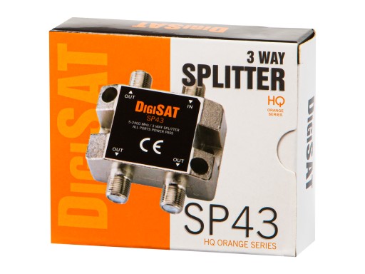 SPLITTER F PRE DVBT2 SAT SIGNÁL PRE 3 TV PASÍVNY ANTÉNNY SPLITTER