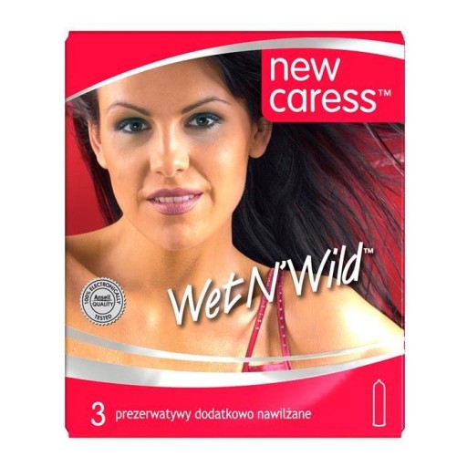 NOVÉ CARESS Wet N'Wild latexové kondómy 3 ks