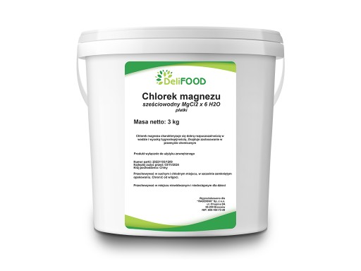 CHLORID HOREČNÝ HEXAHYDRÁT 3KG VLOČKY ČISTÁ SOL DO KÚPEĽA ZDRAVÝ KÚPEĽ