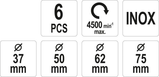 SADA KEFIEK SO STOPKOU, 6 KS, INOX, VRTAČKA