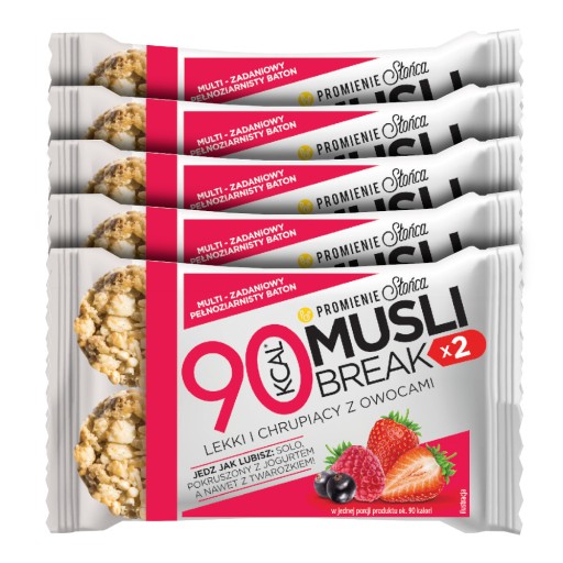 Sada 5 x Break Musli Tyčinky 90 KCAL s OVOCIAM